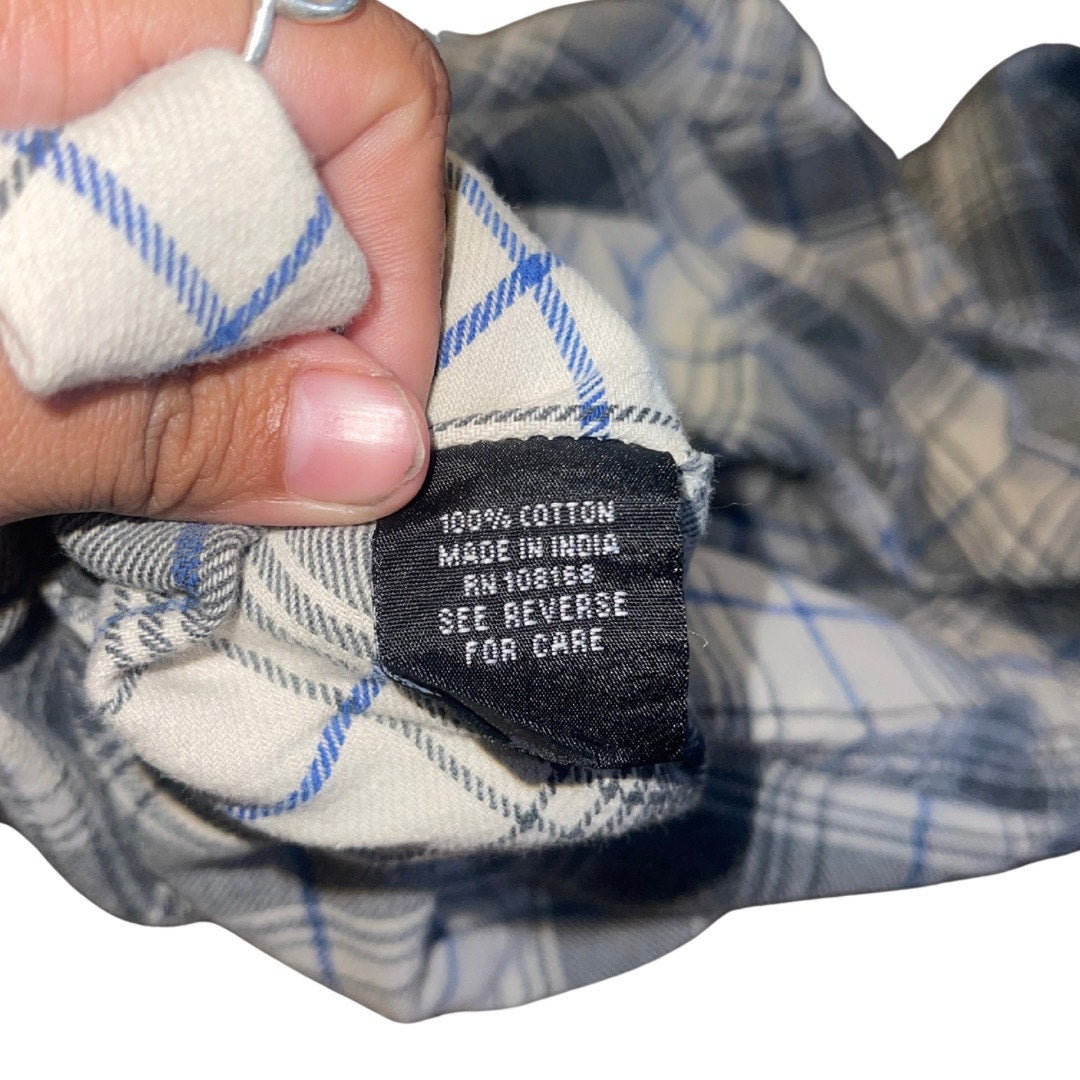 RSQ Plaid Flannel Long Sleeve Shirt Size Medium Streetwear Casual Skater