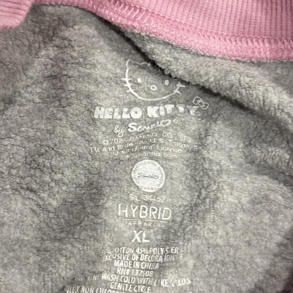Sanrio Hello Kitty Oversized Crewneck Pullover Fleece GraphicSweater Size XL