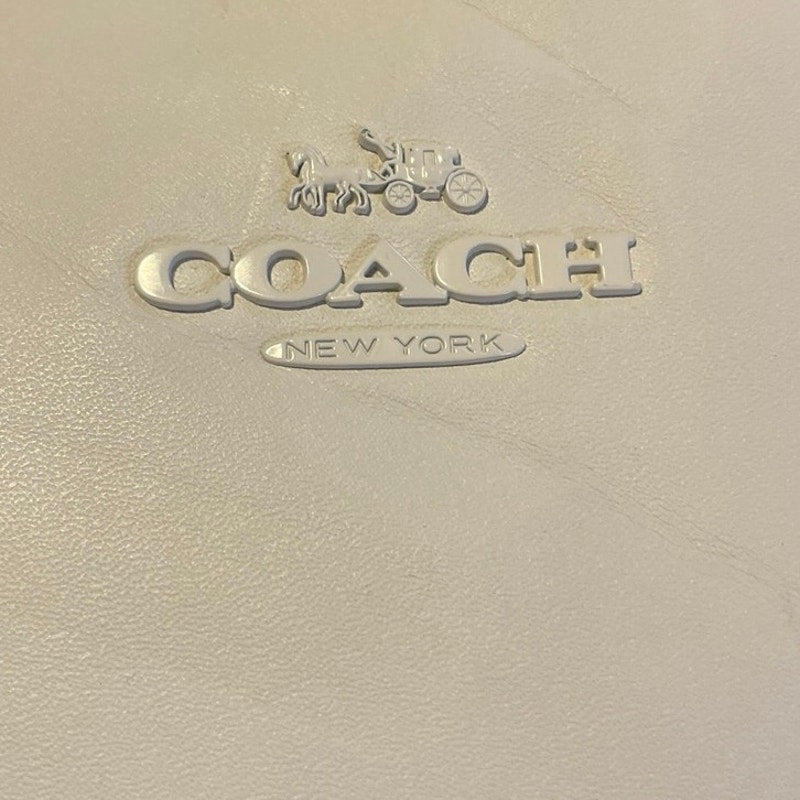 Coach Smooth Leather Penelope Shoulder Bag Chalk White Style CP101 Minimalist