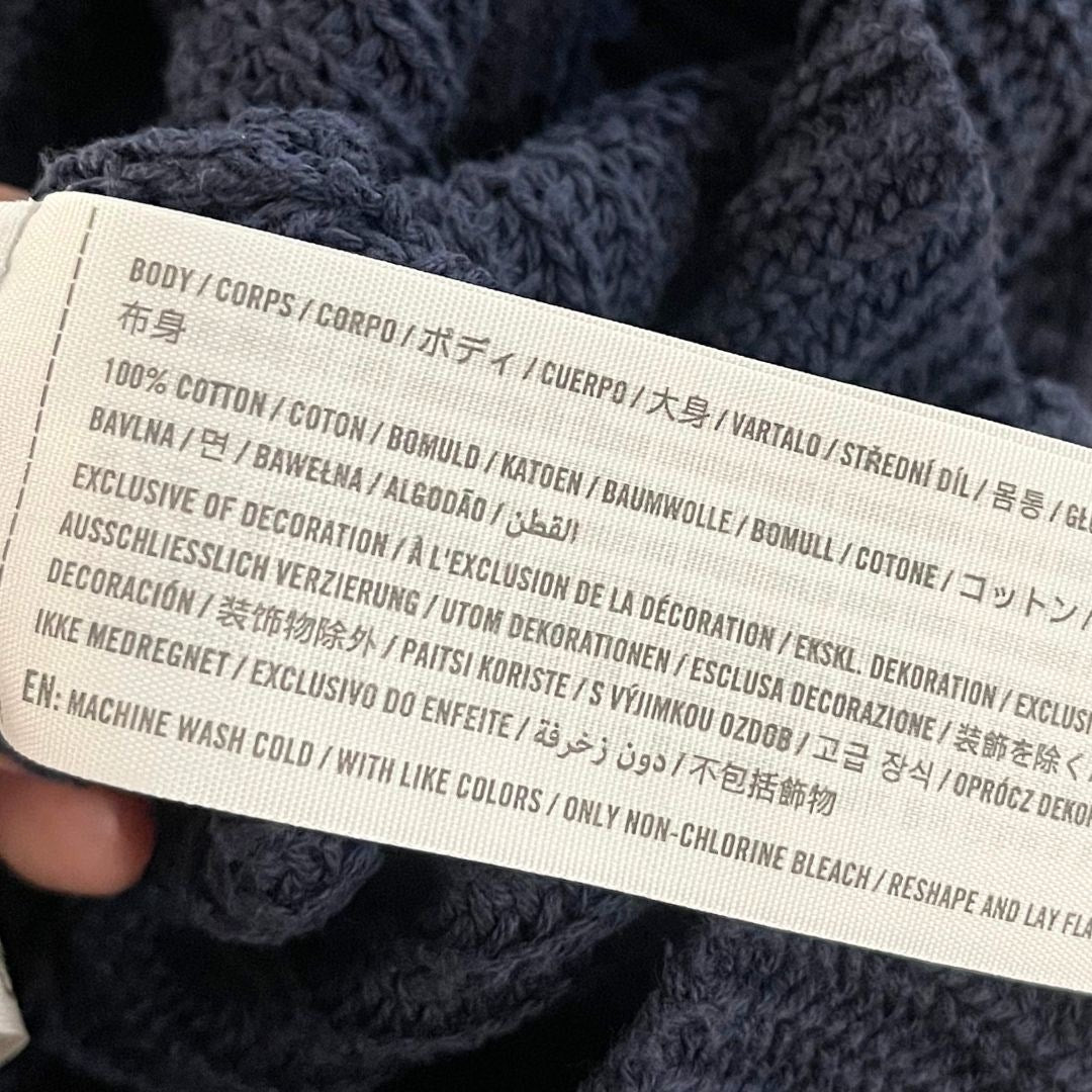 Abercrombie & Fitch V-Necke Pointelle Knit Sweater Tank SZ Medium Boho Chic Y2K