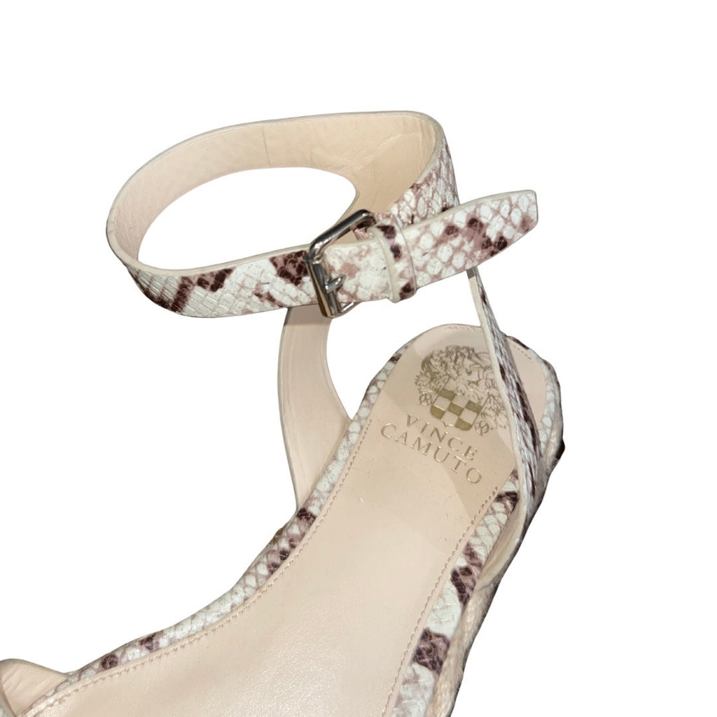 Vince Camuto Snake Print Defina Platform Sandals Open toe Espadrilles size 8.5