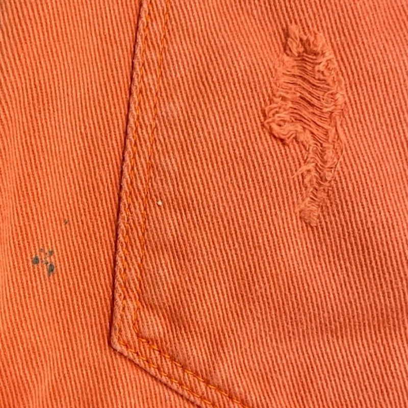 Amuse Society Rust Orange Distressed Denim Cutoff Shorts Size 27 Streetwear