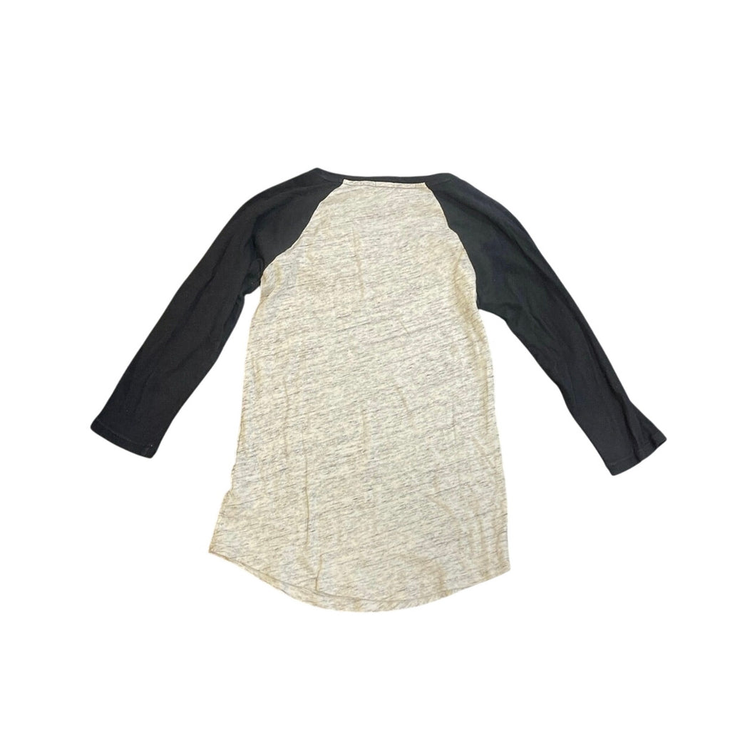J.Crew Jewel Embellished Casual Baseball Long Sleeve Tee SZ XS Boho Casual