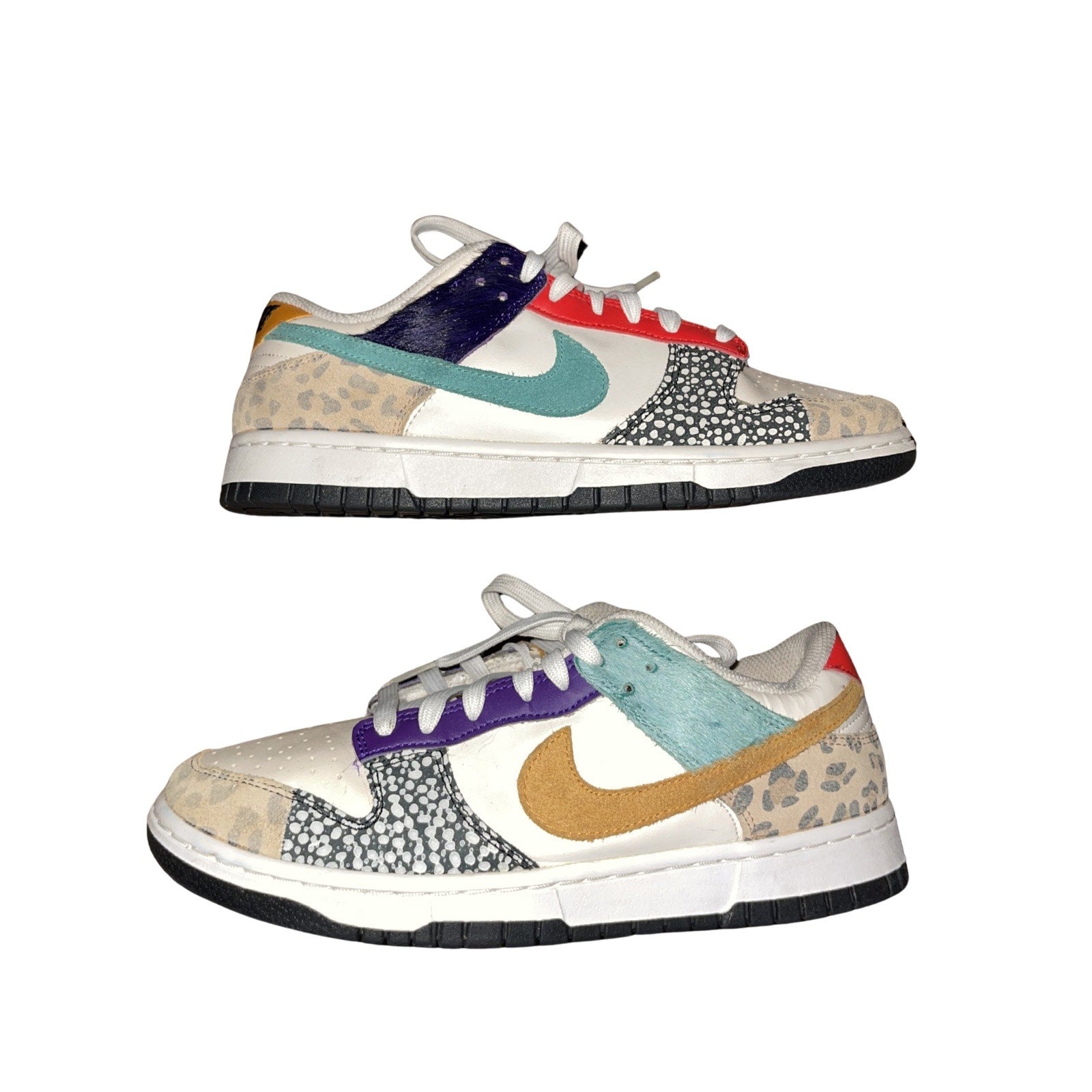 Nike Women Dunk Low SE Safari Mix Sneakers Size 8.5 DN3866-100 Athletic Shoes