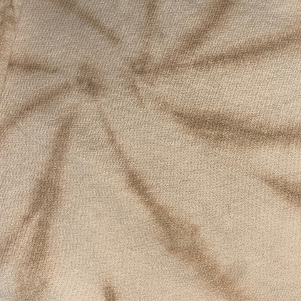 Brown and cream tone tie-dye long-sleeve light sweater top