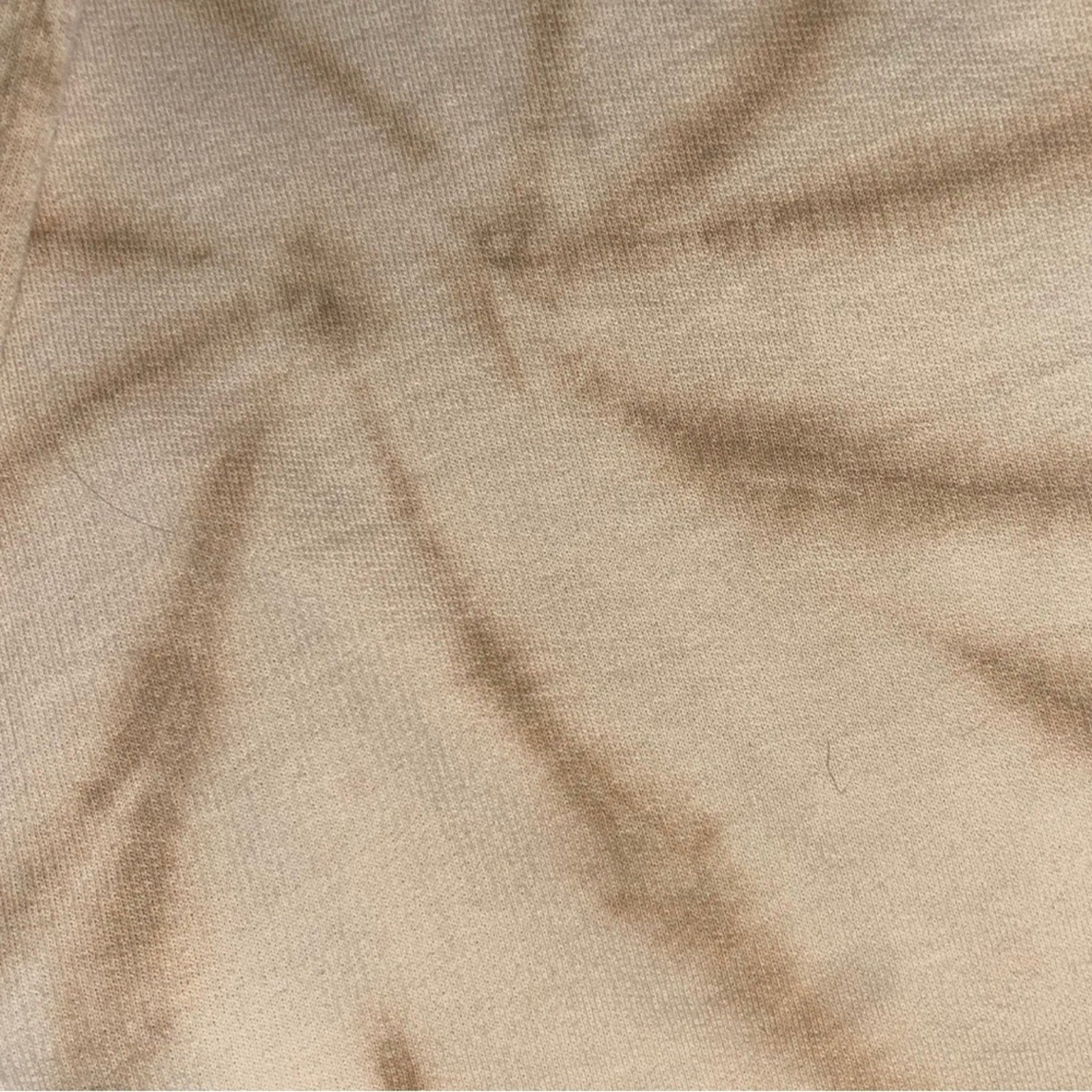 Brown and cream tone tie-dye long-sleeve light sweater top