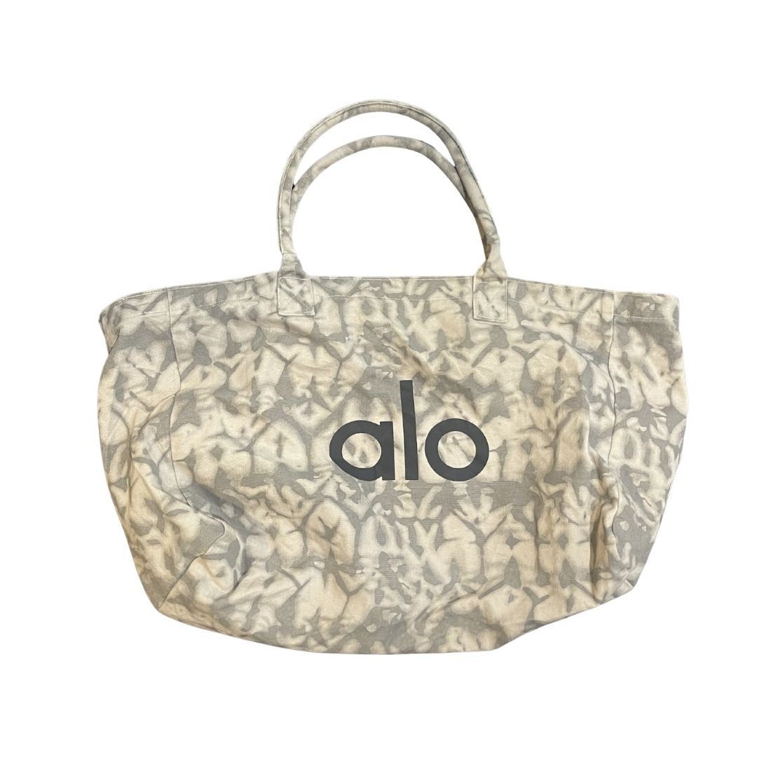 Alo Yoga Iconic Shopper Canvas Tote Bag Tie Dye Gym Yoga Travel Carry All Sporty