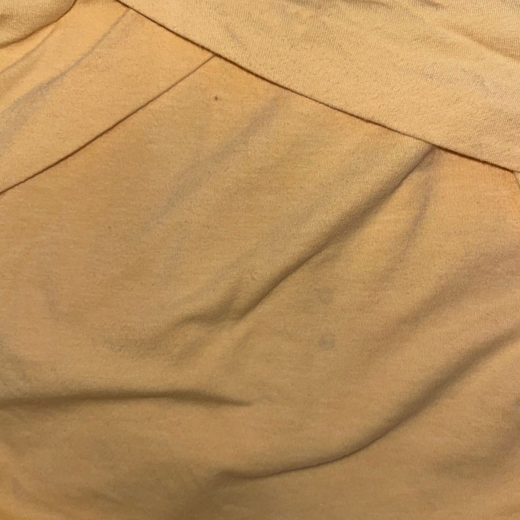 Sundance Yellow Ruched Tank Sleeveless Top V Neck Cotton Size Medium