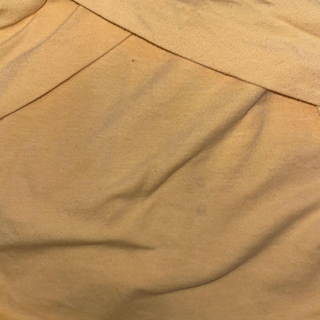 Sundance Yellow Ruched Tank Sleeveless Top V Neck Cotton Size Medium