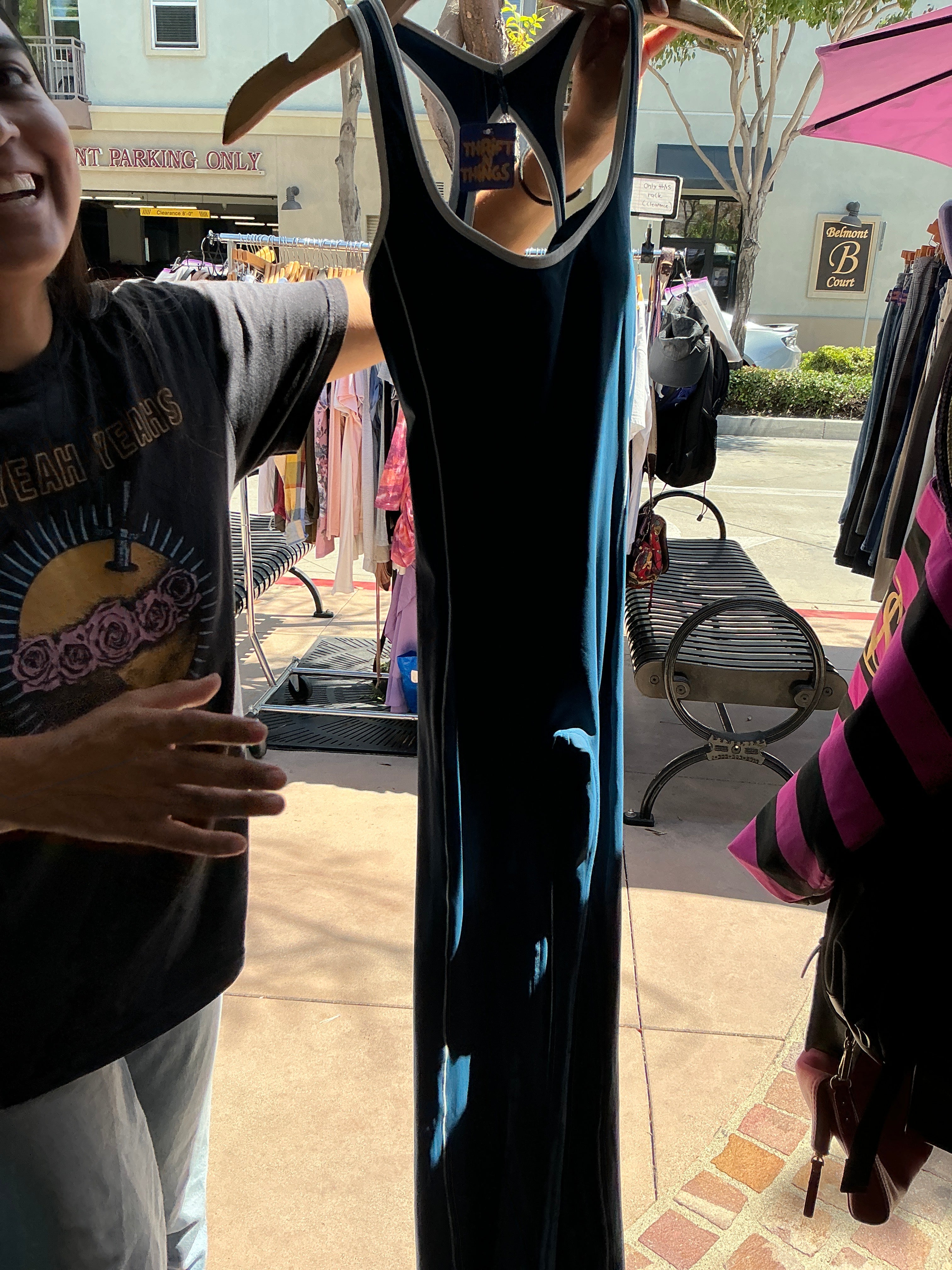 Blue jumpsuit