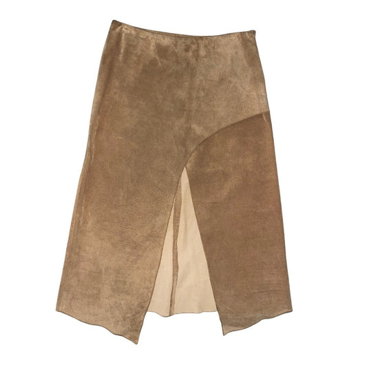 Vintage Jane Doe Leather Collection Leather Suede Strait Pencil Slit Skirt