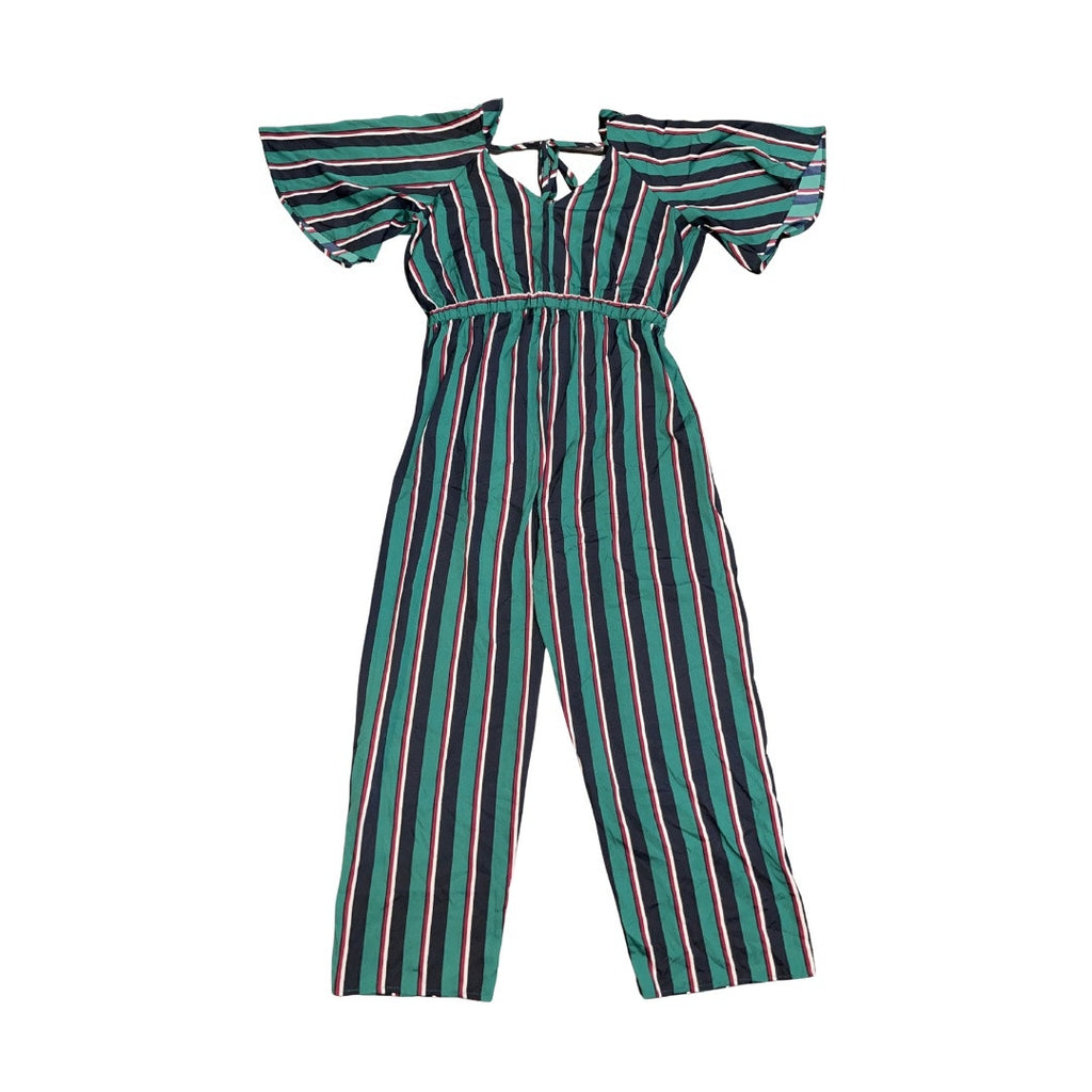 Hint of Blush Ava Sky Alexia Jumper Romper Striped Wide-Leg Jumpsuit Size 1X