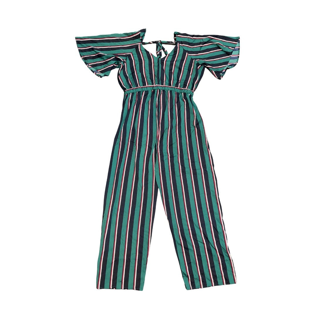 Hint of Blush Ava Sky Alexia Jumper Romper Striped Wide-Leg Jumpsuit Size 1X