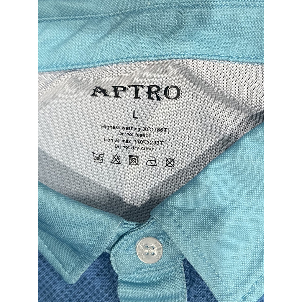 APTRO Lot of Two Long Sleeve Performance Golf Polo Shirt Large Sports Athletic