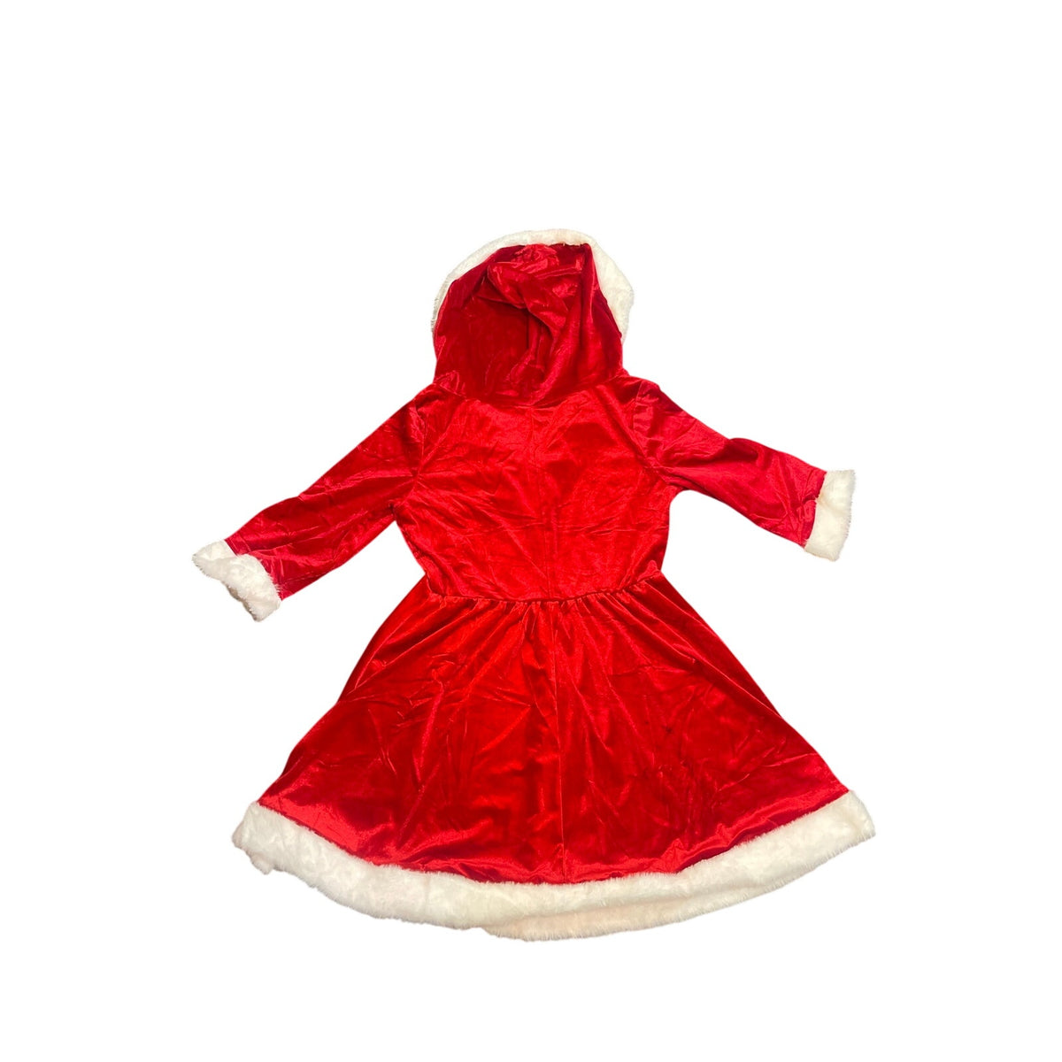 Santa Mrs. Claus Hooded Mini Dress Costume Christmas Holiday Girl SZ 10/12