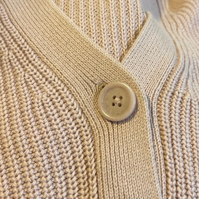 Banana Republic Chunky Knit V-Neck Button Cropped Cardigan Sweater SZ S