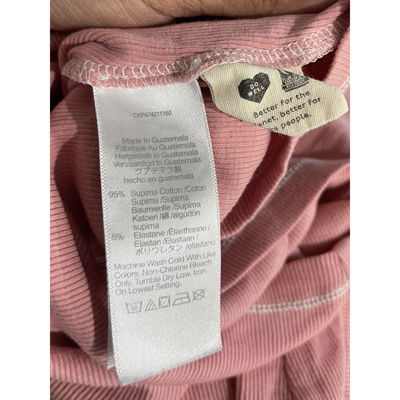 Madewell Supima Cotton Ribbed Cropped Pink Tank Top Size XXS Y2K Girly Flirty