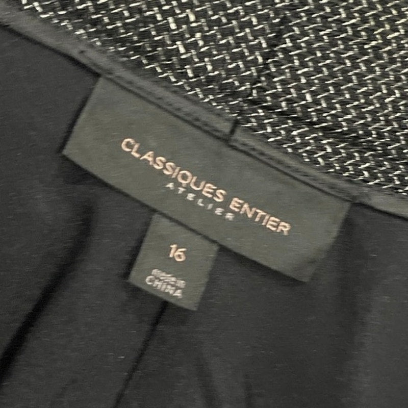Classiques Entier Grey Wide Leg Cropped Trousers SZ 16 Career Office Workwear