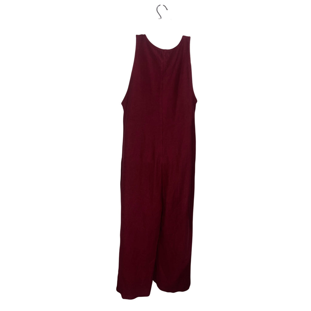 Back Beat Co. Organic Cotton Lounge Corduroy Knit Cropped Jumpsuit XL Overall