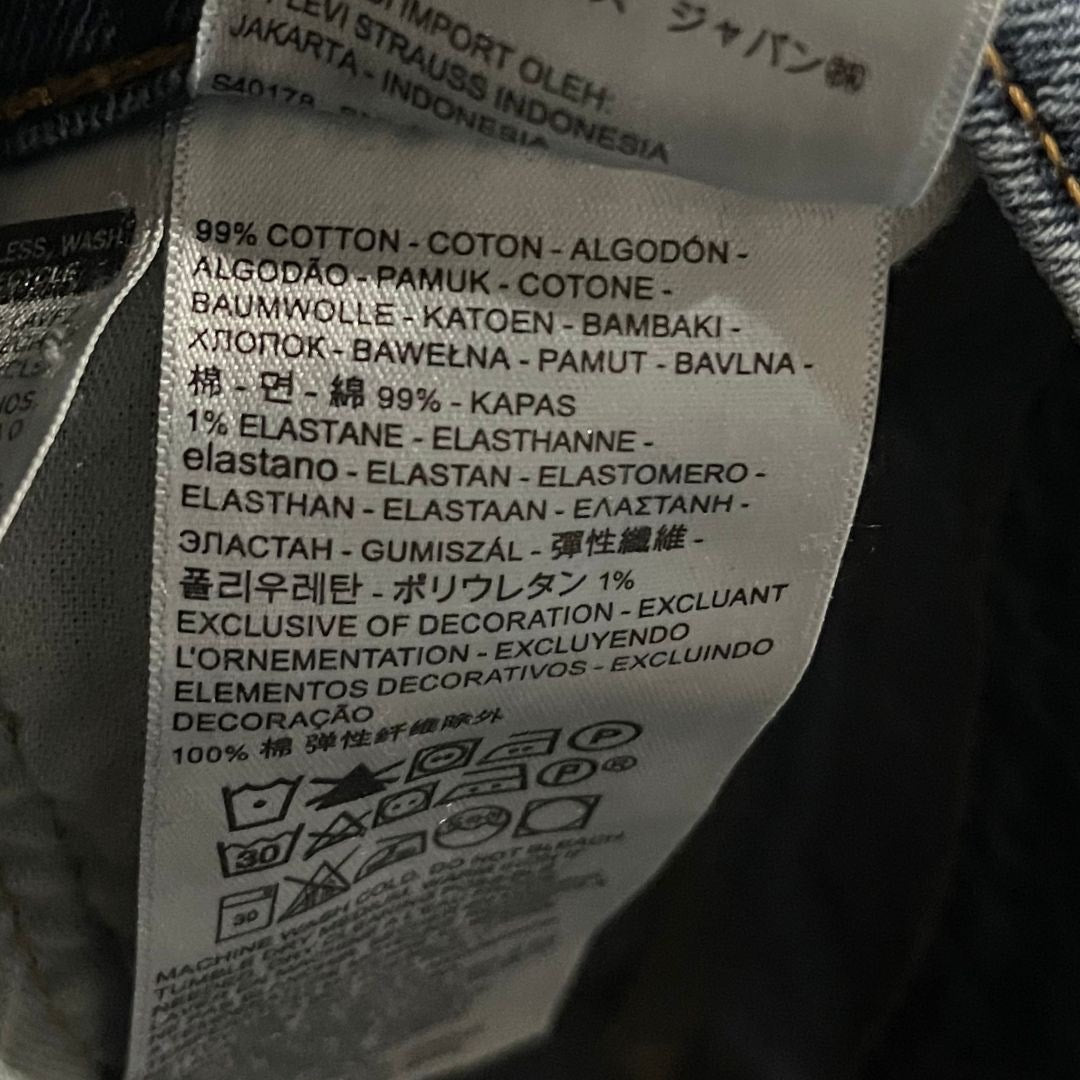 Vintage 511 Levi's Denim Jeans Size 32 X 32 Pants Dark Wash 90s Y2k Straight Leg