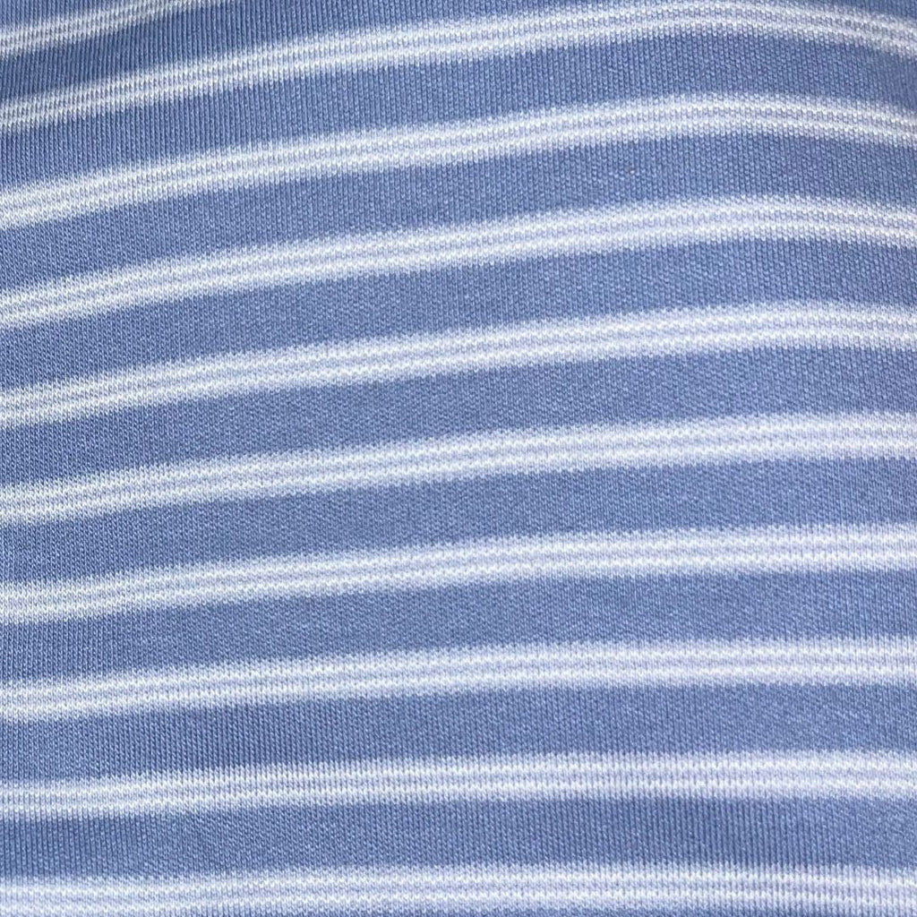 Calvin Klein CK Collared Polo Blue Striped Short Sleeve Shirt Three button SZ XL