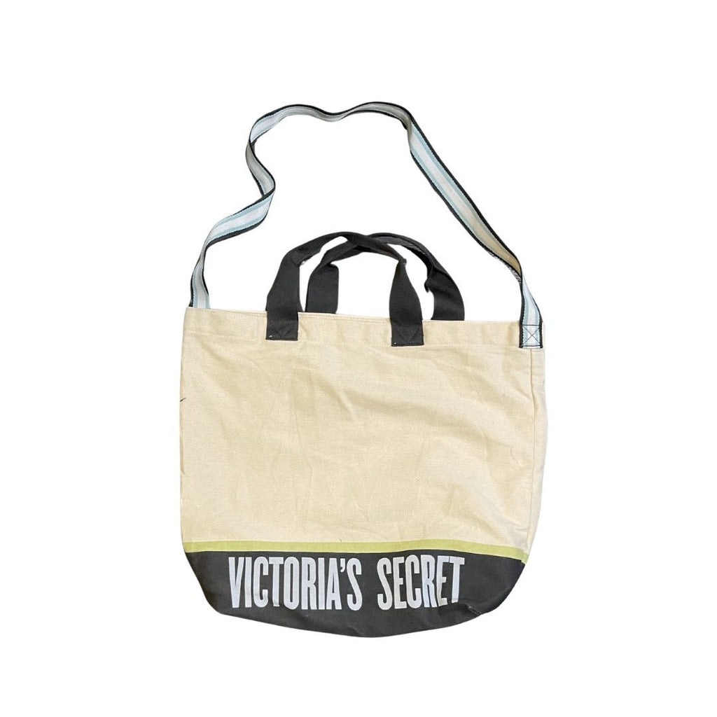 Victoria's Secret Limited Edition Canvas Tote Bag Carry All Beach Travel Chic