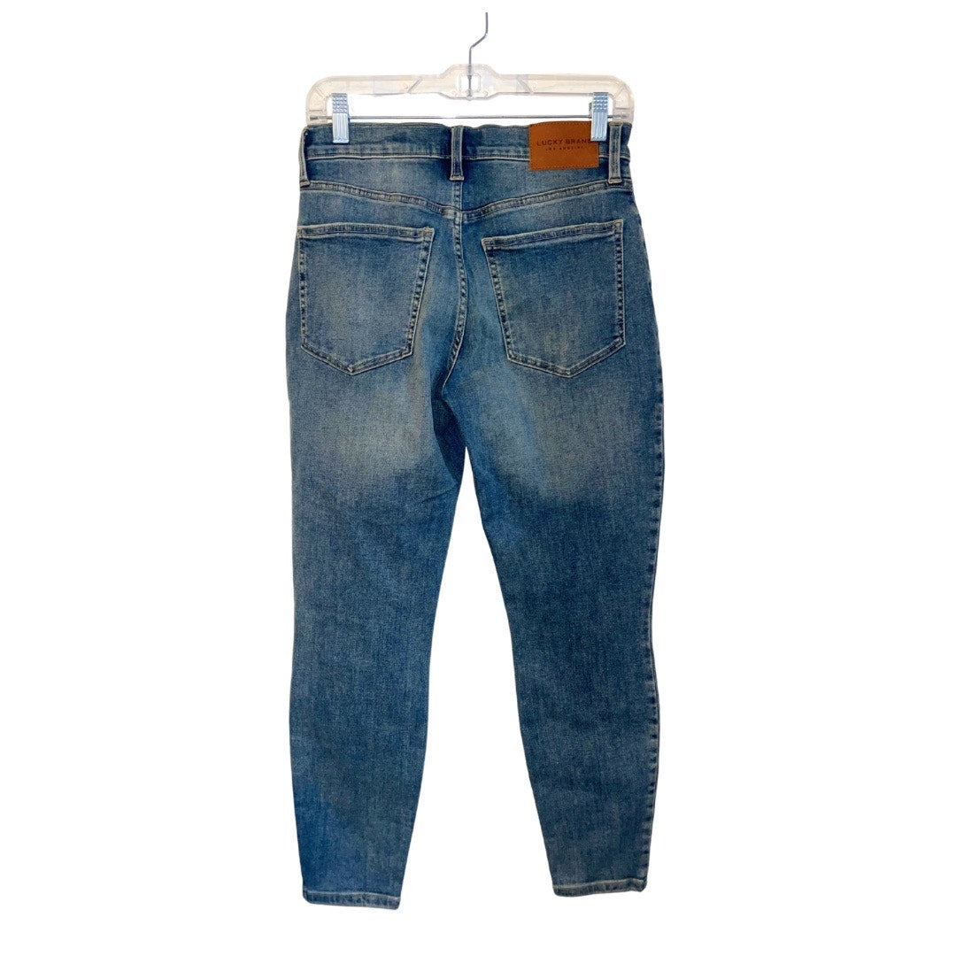 Lucky Brand Ava Mid Rise Skinny Ankle Jeans Denim Size 10 Medium Wash Streetwear