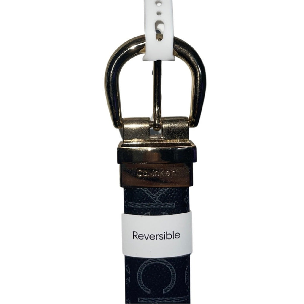 Calvin Klein CK Genuine Leather Reversible Belt Black Size Medium