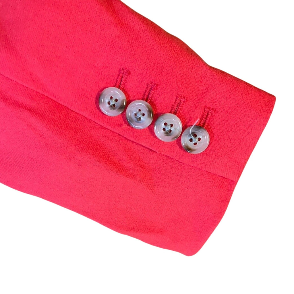 J.Crew Regent Wool Blazer Red/Orange Single Button 2 Career Office Preppy Work