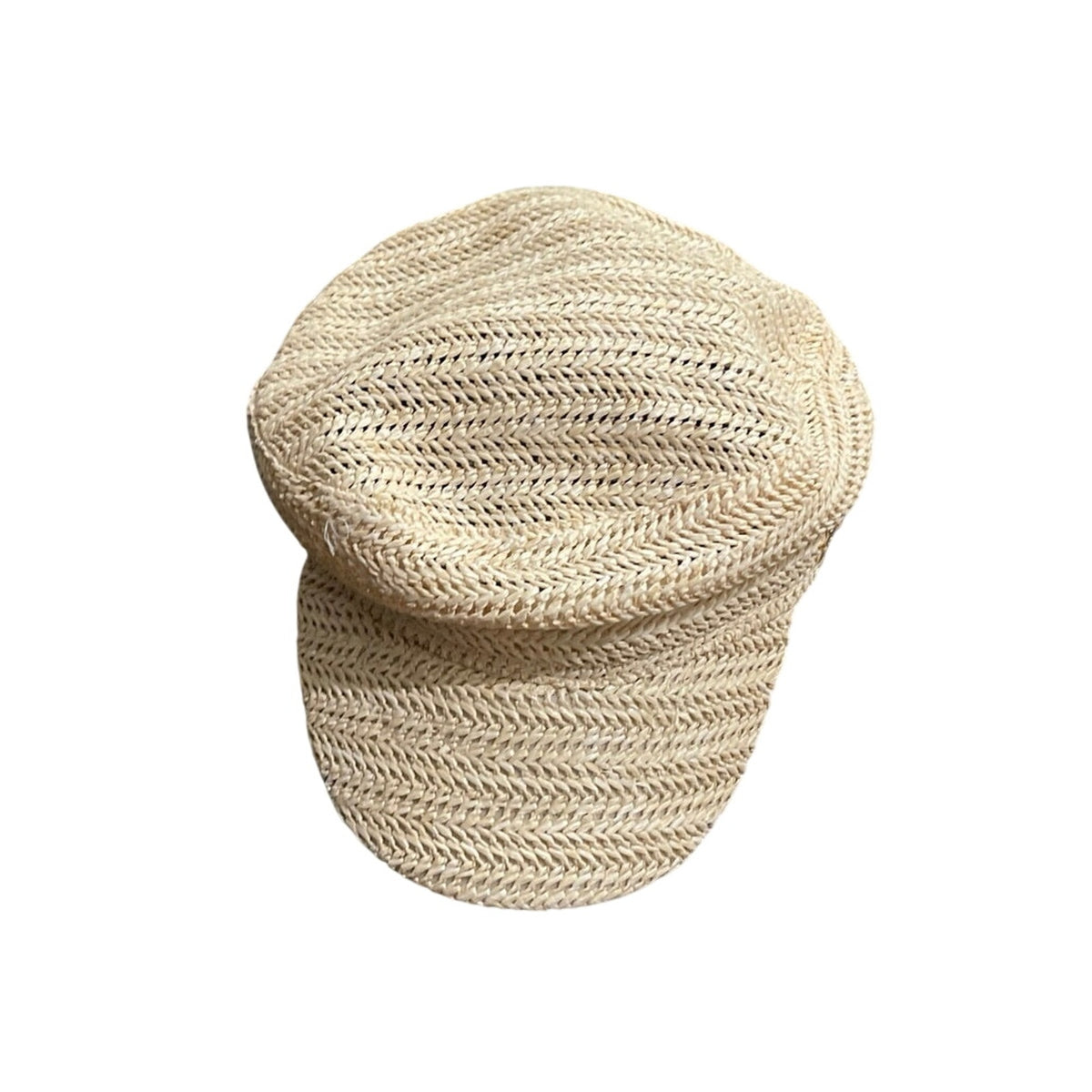 Anne Klein Straw Newsboy Baker Boy Cabby Cap Hat NWT Resortwear beach Boho Chic