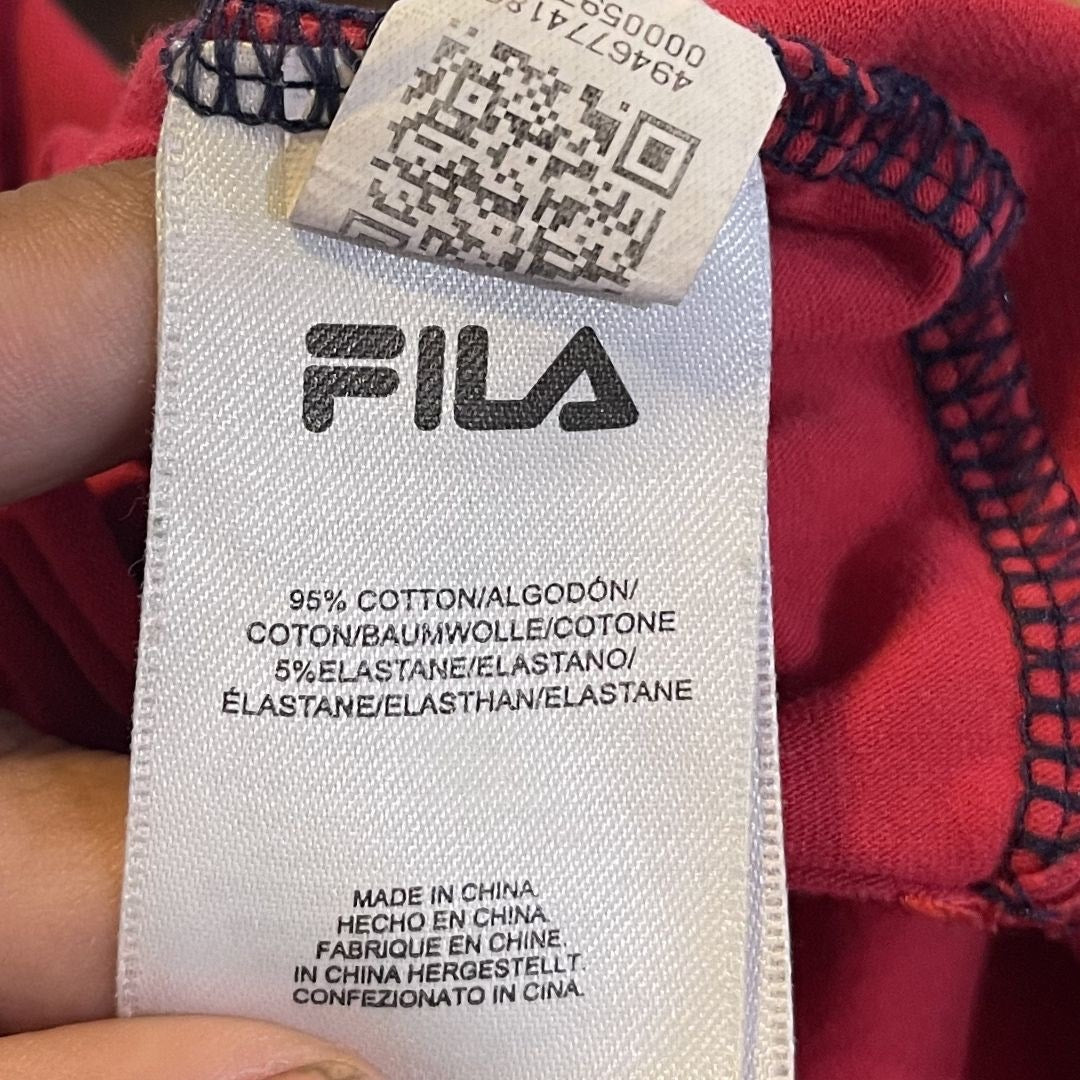 FILA Mesh Long Sleeve Top Size XL 80s Y2K Retro Chic Athletic Sporty