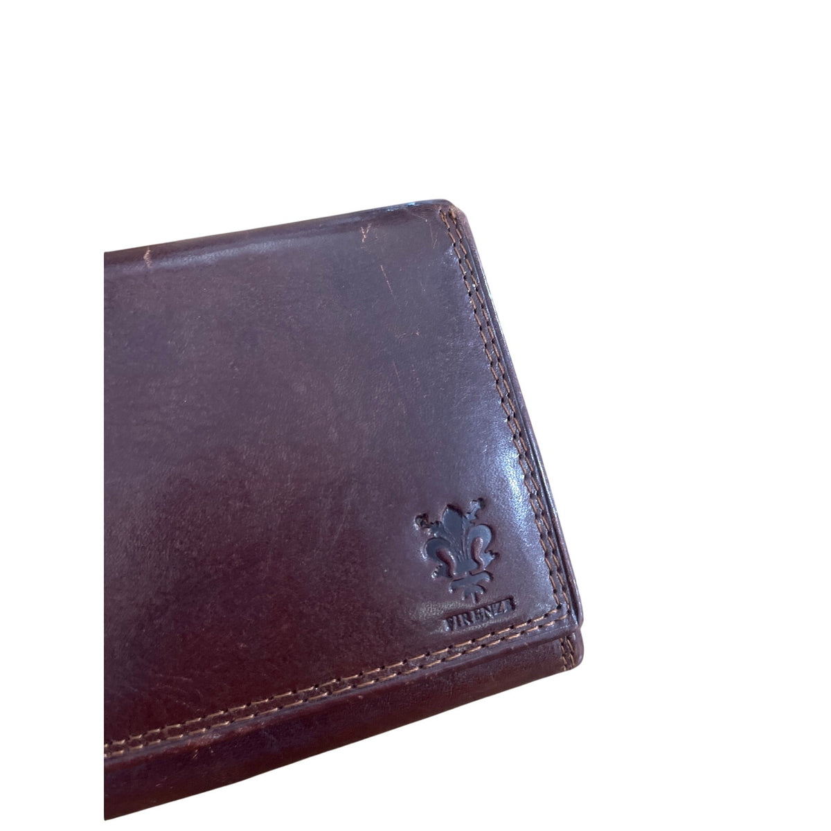 Italian Leather Genuine Leather Brown Bi Fold Wallet Clutch Classic Chic