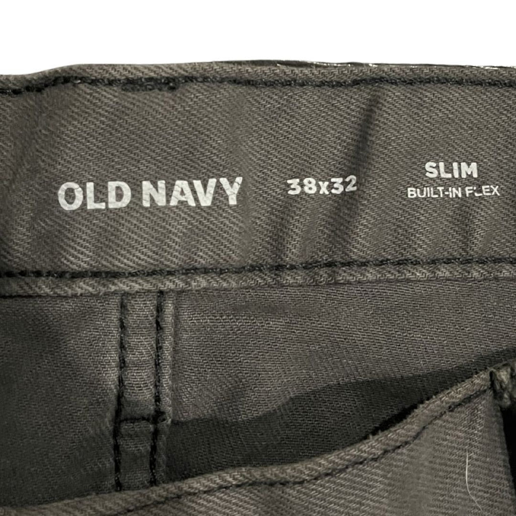 Old Navy Slim Built In Flex Men Gray Denim Pants Size 36X32 Casual Streetwear