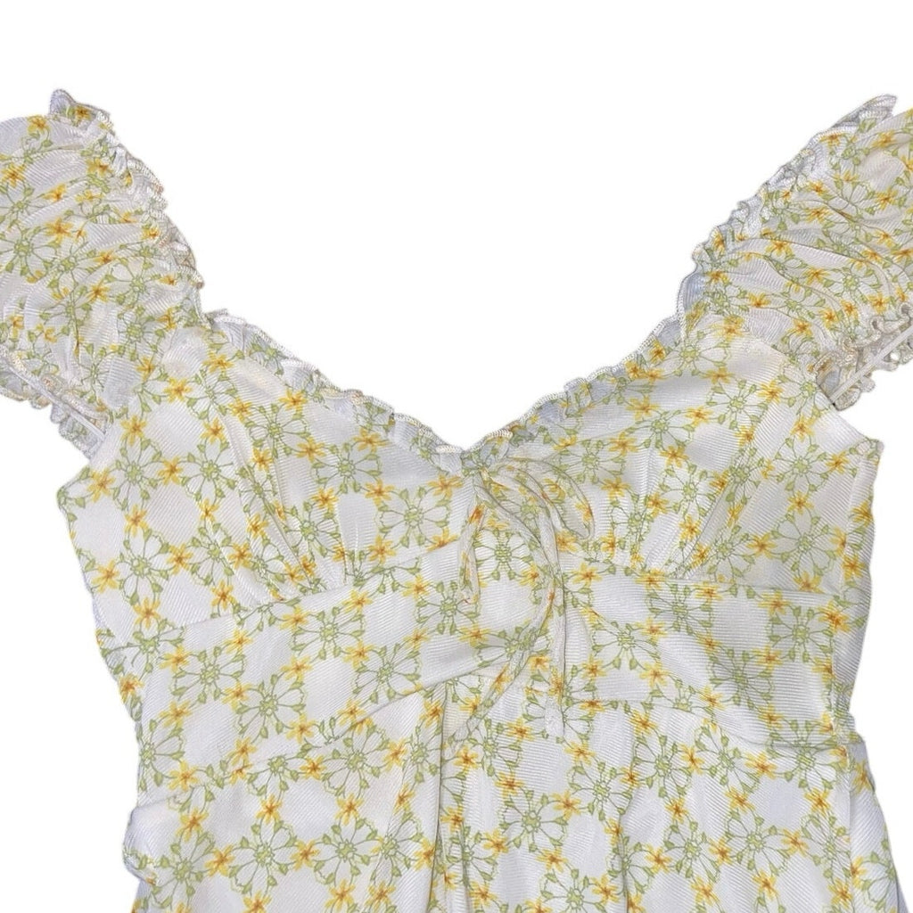 Urban Outfitters Audrey Mesh Mini Dress Daisy Floral design Size M