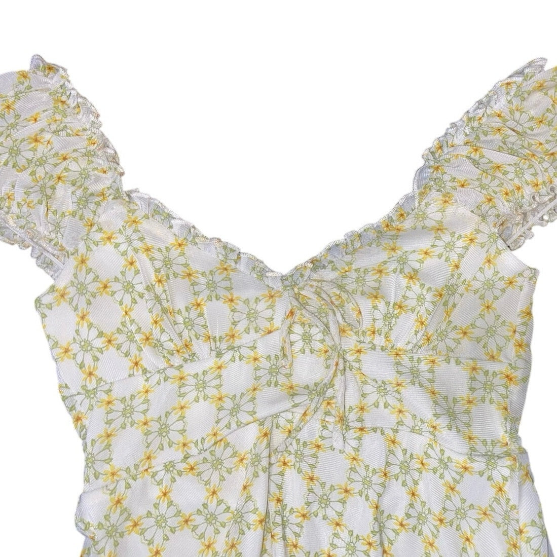 Urban Outfitters Audrey Mesh Mini Dress Daisy Floral design Size M