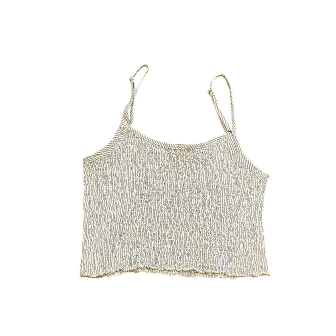 Brandy Melville Izzy Smoked Tank Top Y2K Spaghetti Straps Flirty Girly Nautical
