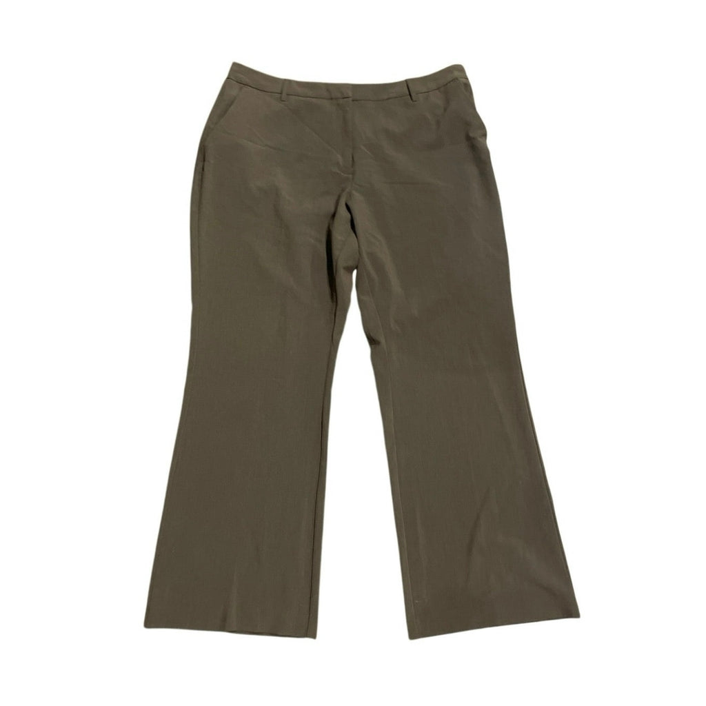 Avenue Stretch Brown Trousers Pants Plus Size 16 Casual Office Career
