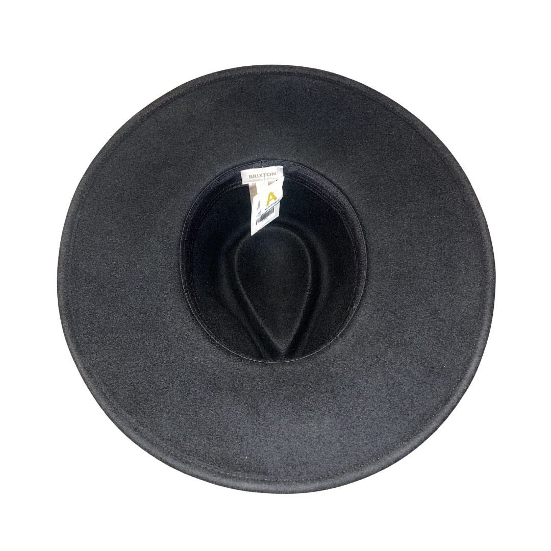 Brixton Joanna Black Felt Fedora Hat Ribbon Band NWT SZ Medium Australian Wool