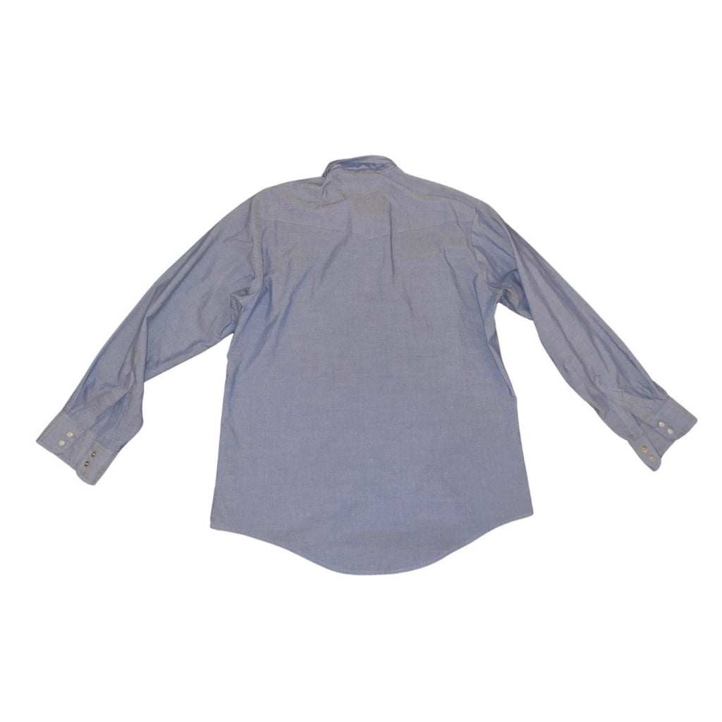 Red Kap Long Sleeve Shirt Blue Size Large 2 pocket uniform utility Workwear