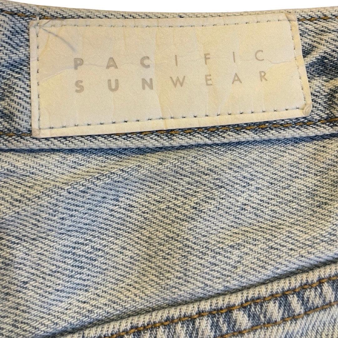 Pacsun Denim Jean Shorts Frayed Hem Size 25 Blue Wash Y2K streetwear Summer