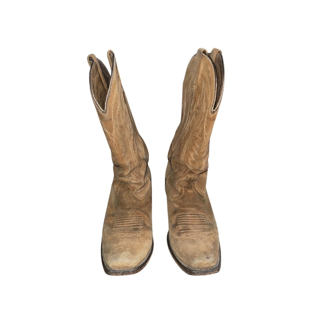 Ariat  Western Cowboy Suede Boots Square Toe Women Cowgirl Size 7
