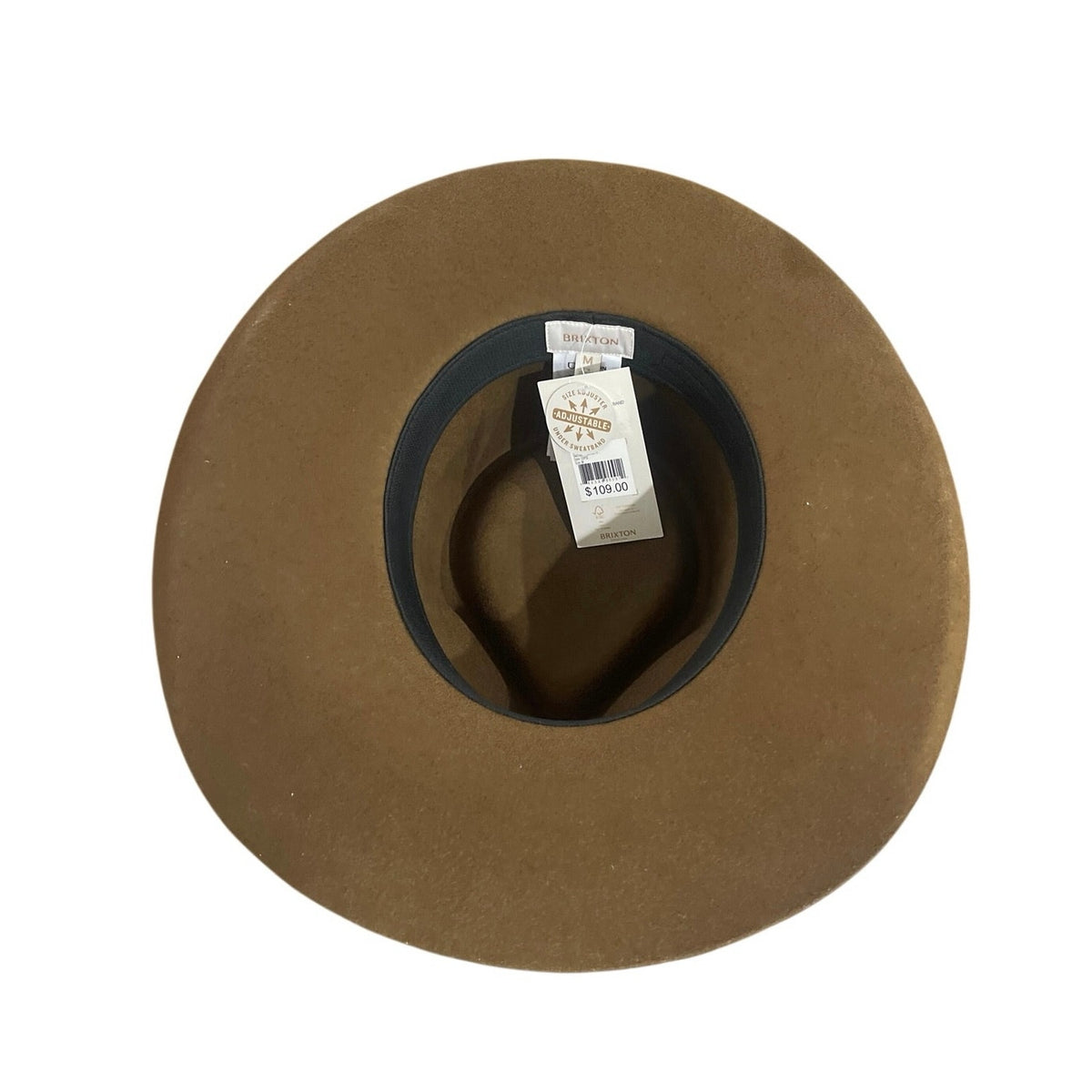 Brixton Marlow Rancher Hat Coffee SZ M NWT 100% Wool Felt Cowboy Adjustable
