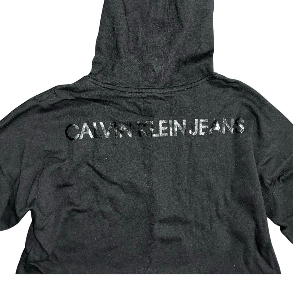 Calvin Klein Jeans CK Black Cropped Hooded Sweater Size XS