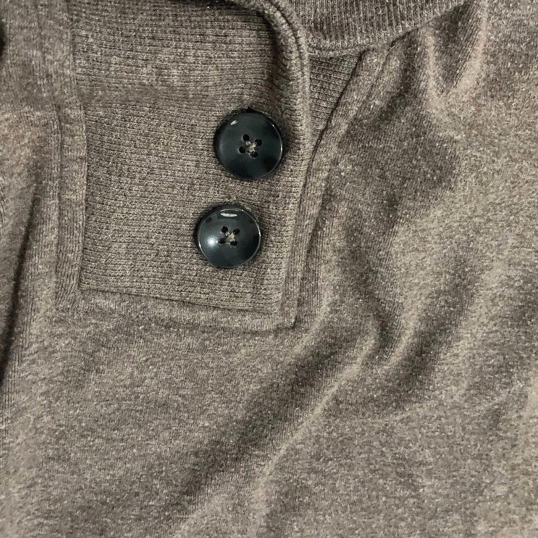 Banana Republic Women Roll Collar Knit Sweater Medium Kangaroo pocket Preppy