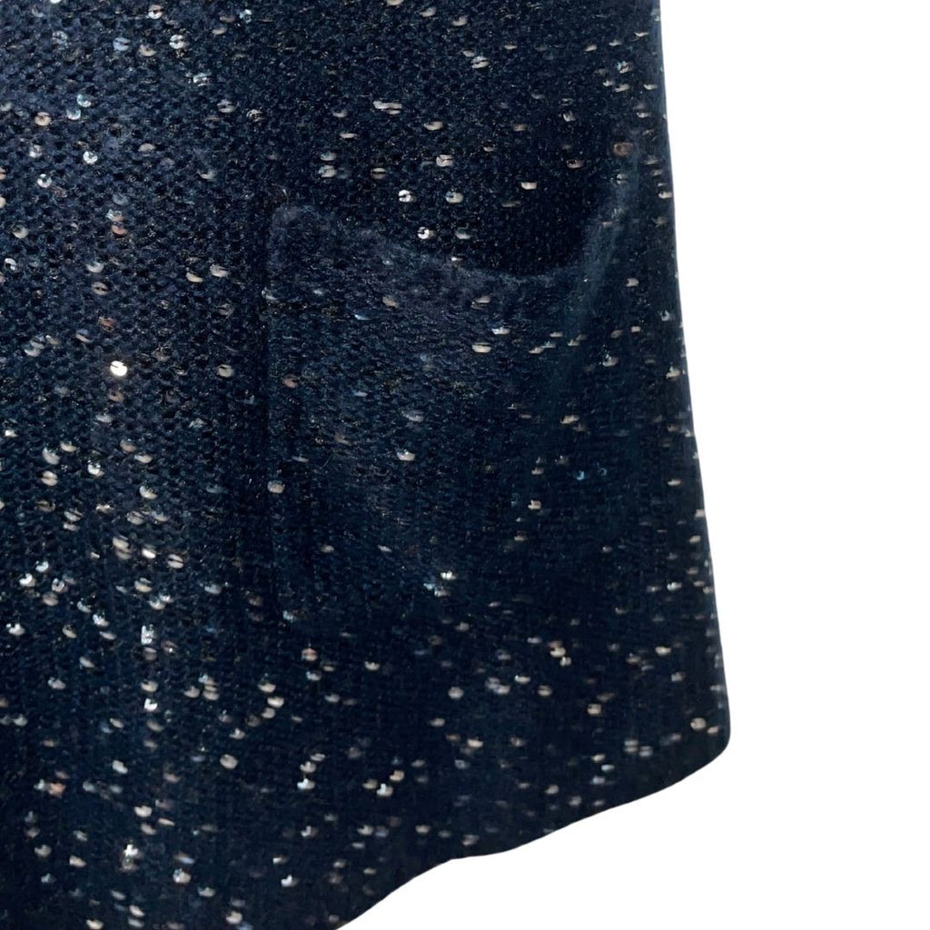 Style & Co Sequin Sweater Knit Tunic Dress Size XL Cap Sleeves Pockets