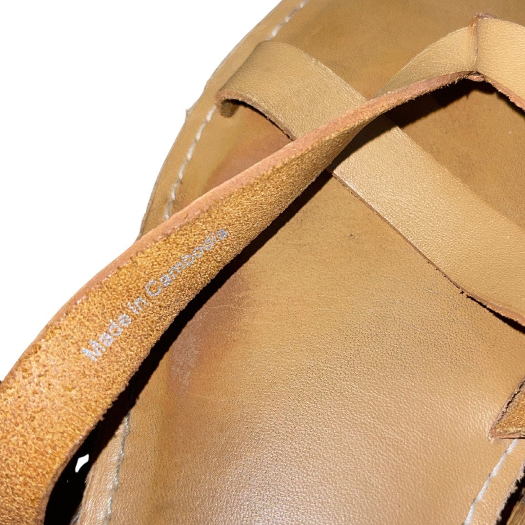 Madewell "the Boardwalk" Leather Brown Thong Sandal Size 9 Comfort Flip Flop