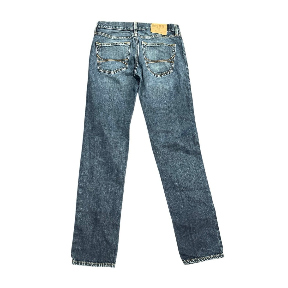 Hollister Skinny Denim Jeans Size 30x32 Dark Wash Button Butterfly Streetwear
