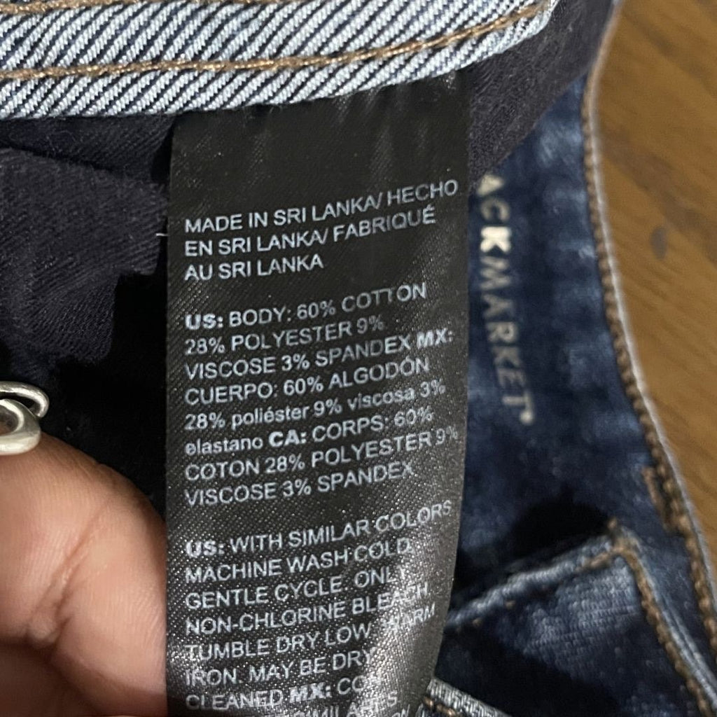 White House Black Market The Straight Crop Denim Jeans Size 8 Casual Chic