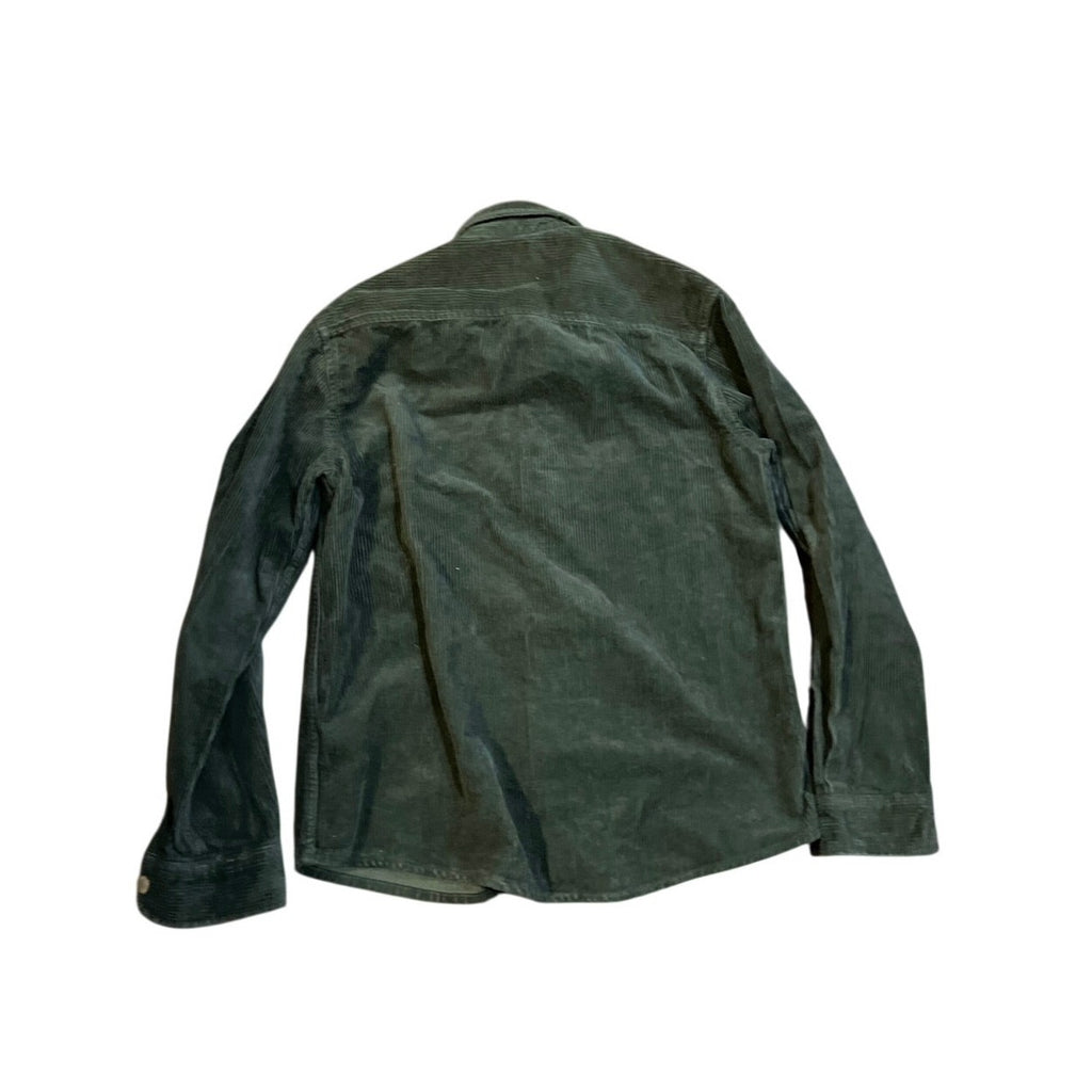 Zara Men's Green Corduroy Button down Overshirt Shacket SZ S Streetwear Casual