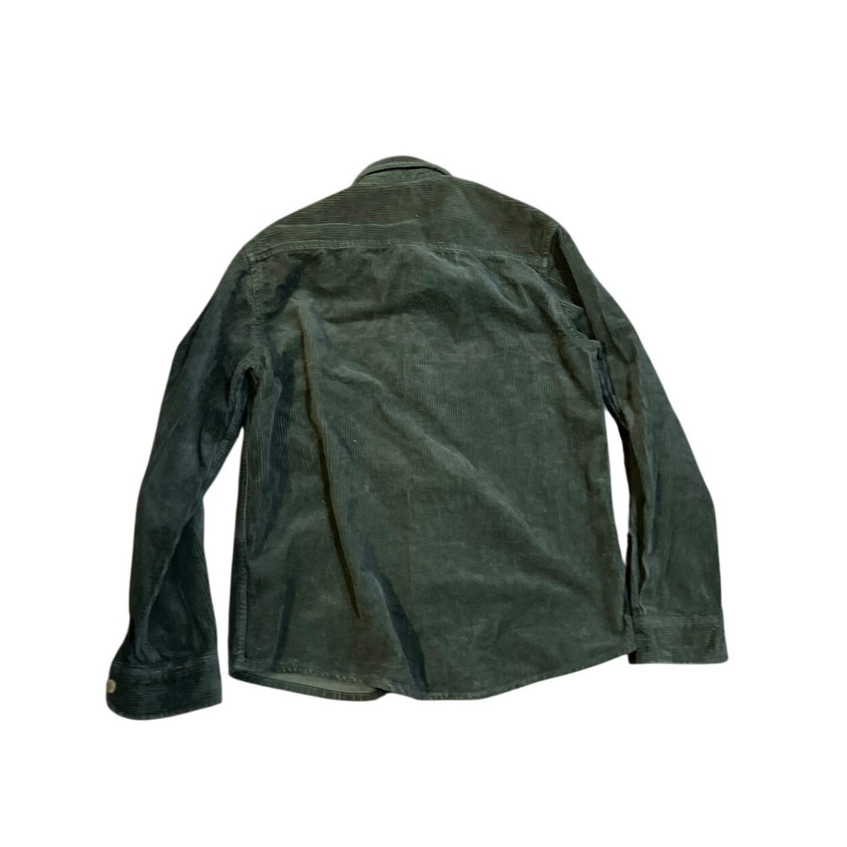 Zara Men's Green Corduroy Button down Overshirt Shacket SZ S Streetwear Casual